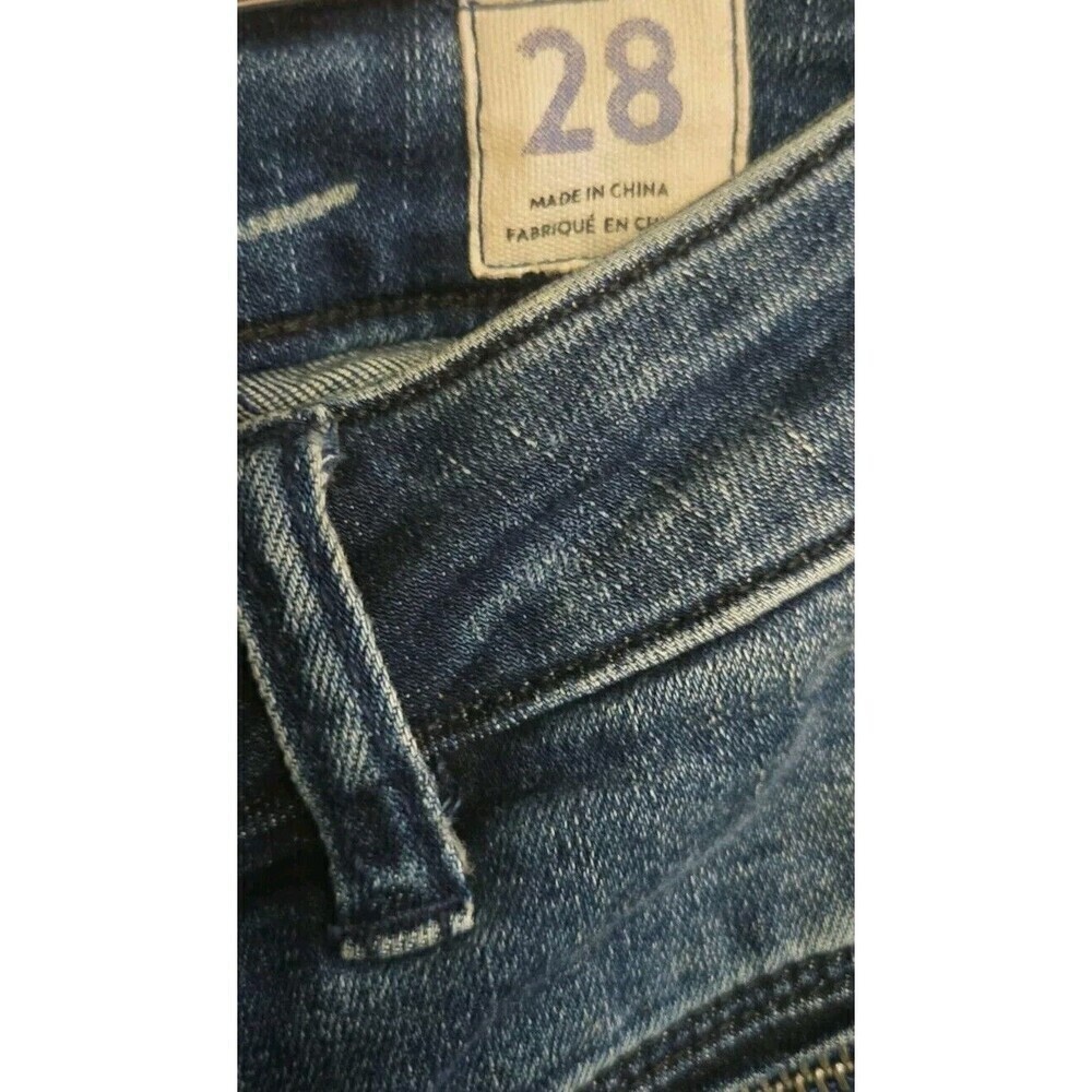 We The Free Denim Jean Medium Wash Pocket Zip Hem Stretch Denim Size 28 - Picture 2 of 7